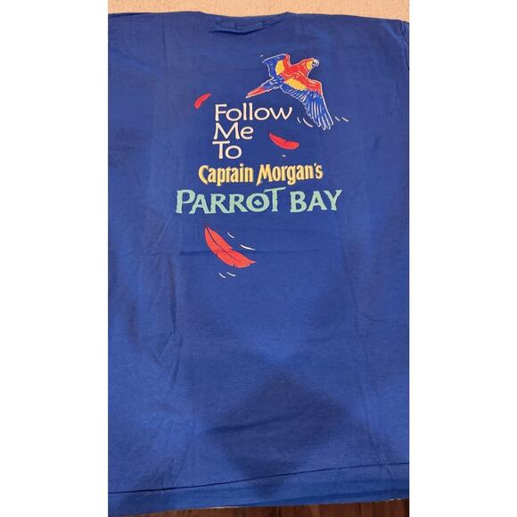 Vintage Captain Morgan’s Parrot Bay 2-Sided Graphic Men’s T-Shirt~SZ.XL - Picture 10 of 11